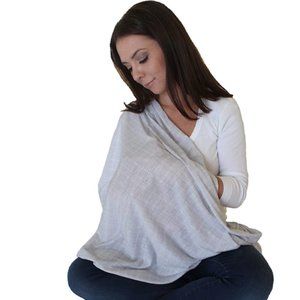 LK Baby Light Grey Infinity Breastfeeding Cover